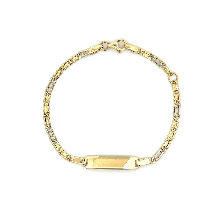 Vòng tay em bé vàng có tấm biển