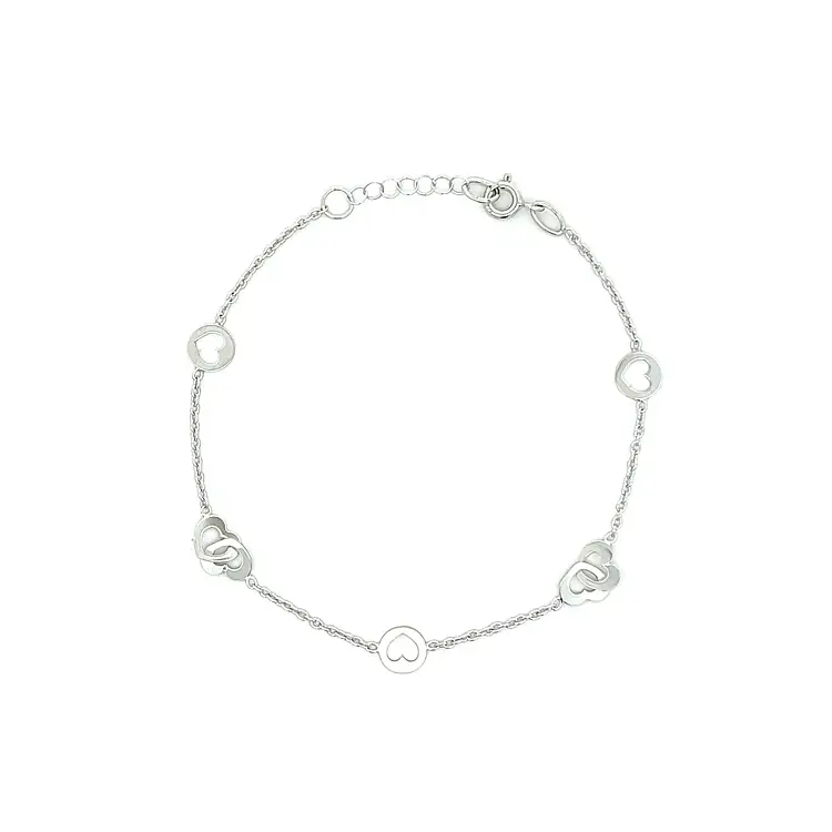 Dây chuyền vàng trắng hình trái tim