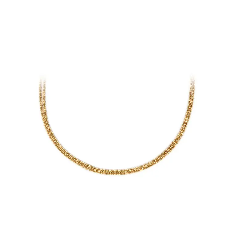 Vòng cổ dây xích đôi vàng Anker