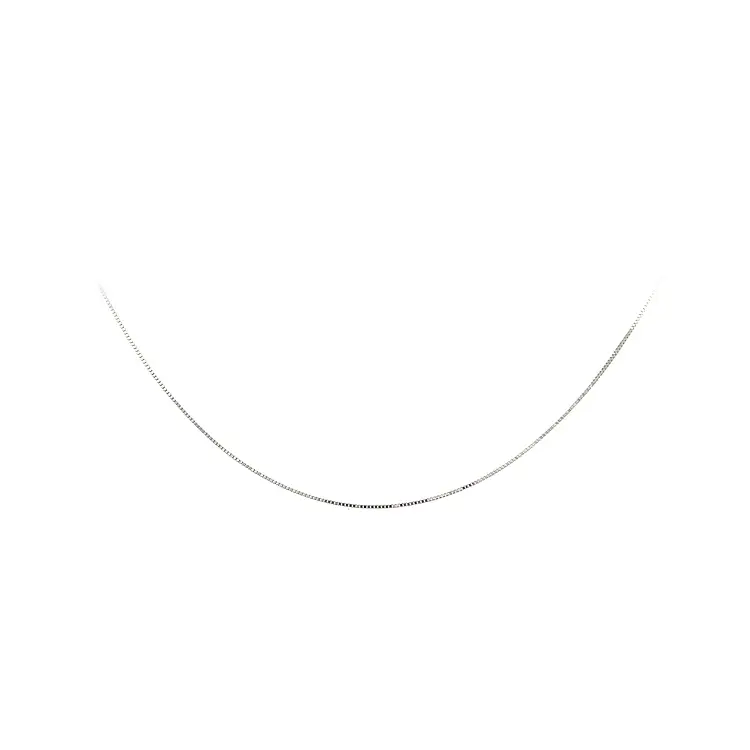 Dây chuyền hình khối vuông White Gold - Khối vuông