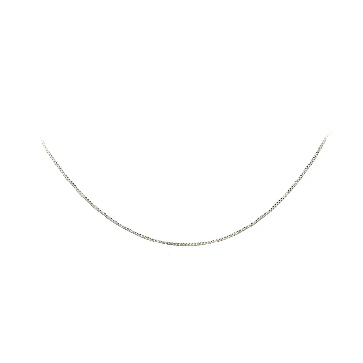 Dây chuyền hình khối vuông White Gold - Khối vuông