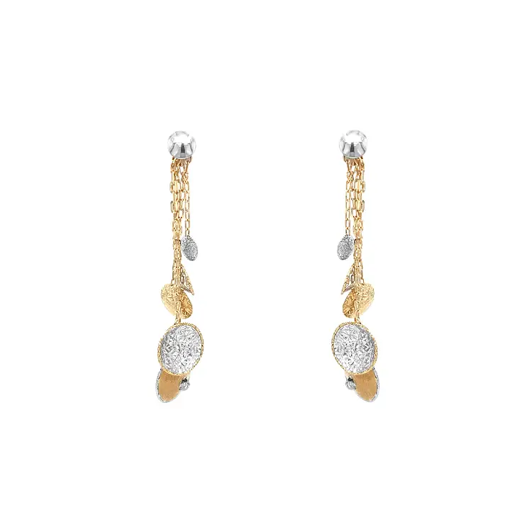 Vòng tai đeo chảy vàng kết hợp