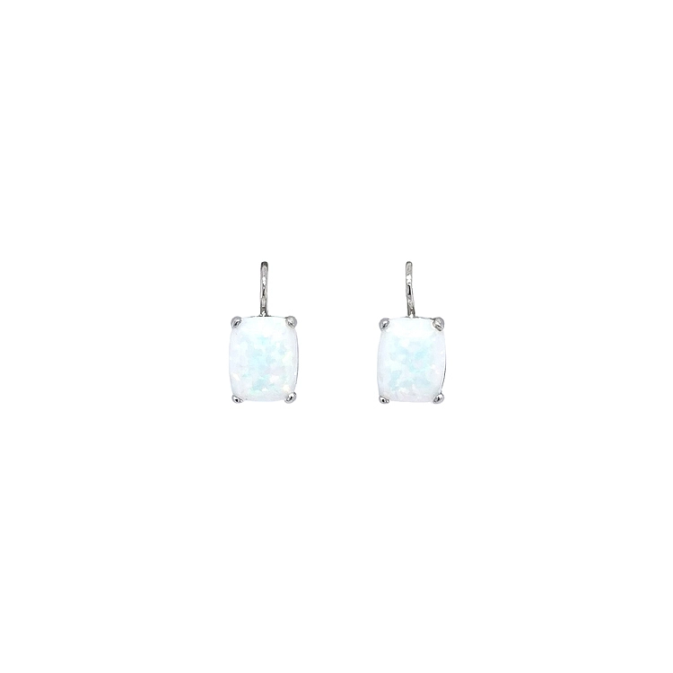 Vòng tai vàng trắng đính ngọc opal