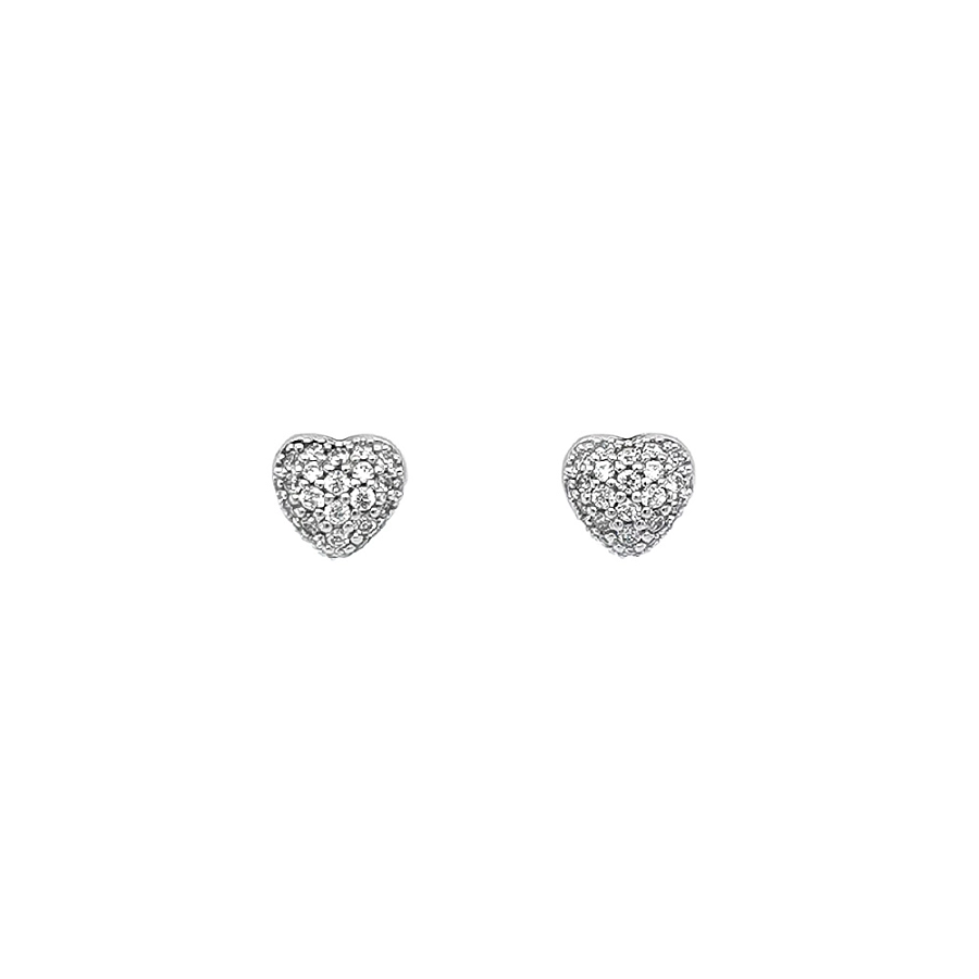Vòng tai làm từ vàng trắng kết hợp với đá zircon