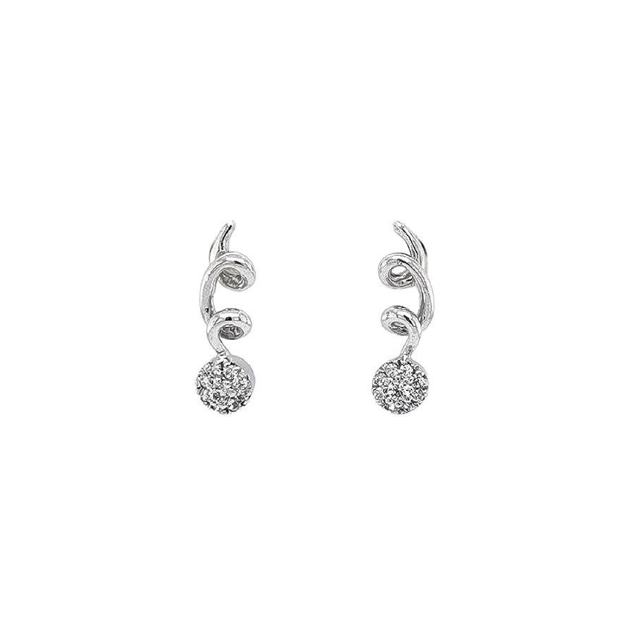 Sự sang trọng hiện đại trong vàng trắng kết hợp với đá zircon lấp lánh