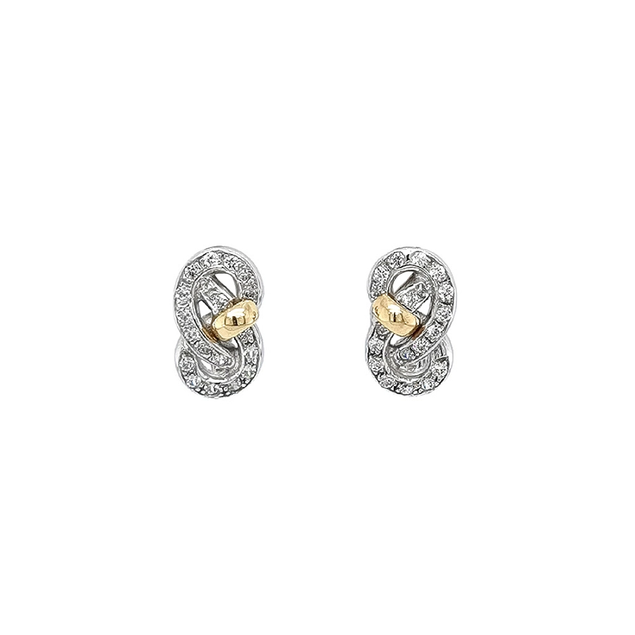 Khuyên tai đính đá zircon trong vàng