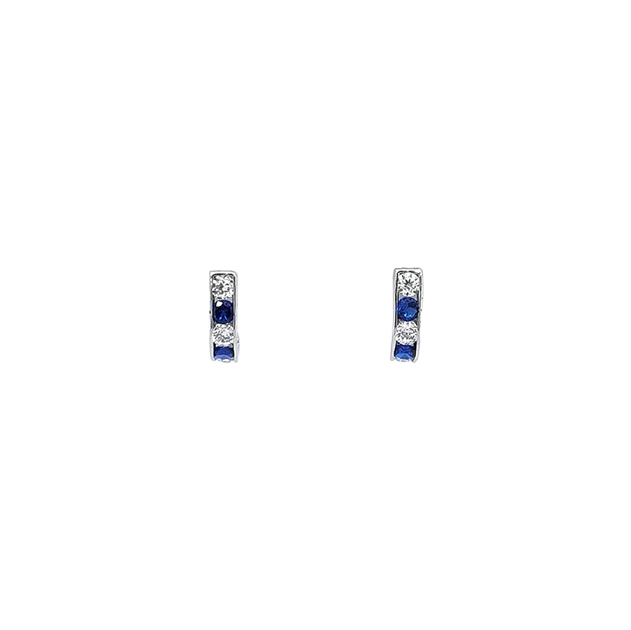 Vòng tai vàng trắng đính sapphire