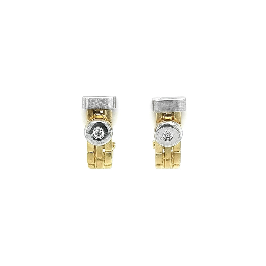 Hoa tai vàng kết hợp thanh lịch gắn zircon