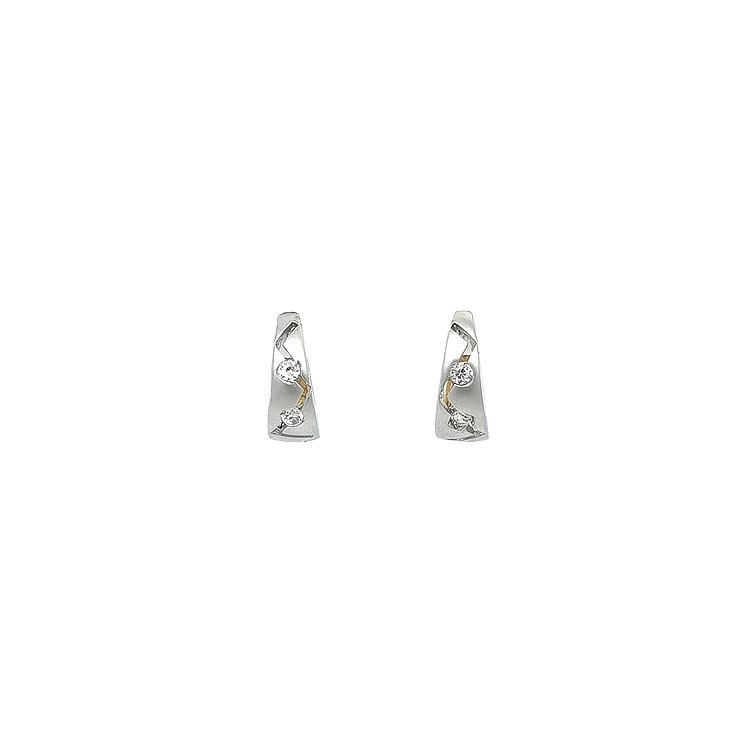 Vòng tai vàng có thể đảo ngược với đá zircon
