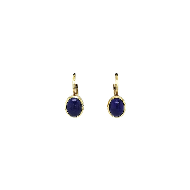 Vòng tai vàng đá lapis lazuli