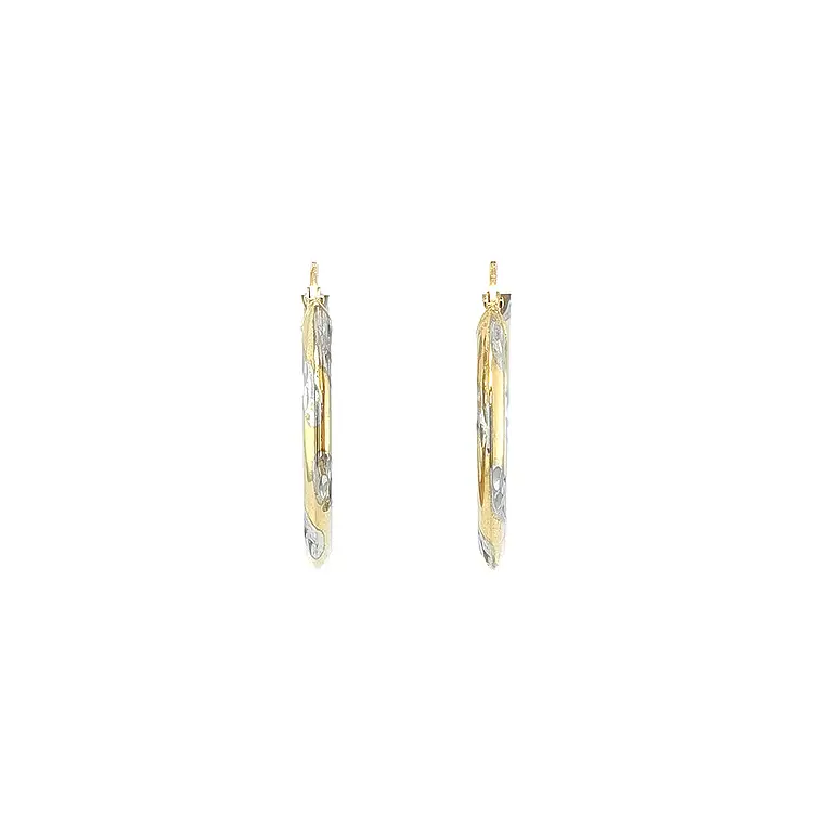 Vòng tai tròn làm từ vàng kết hợp