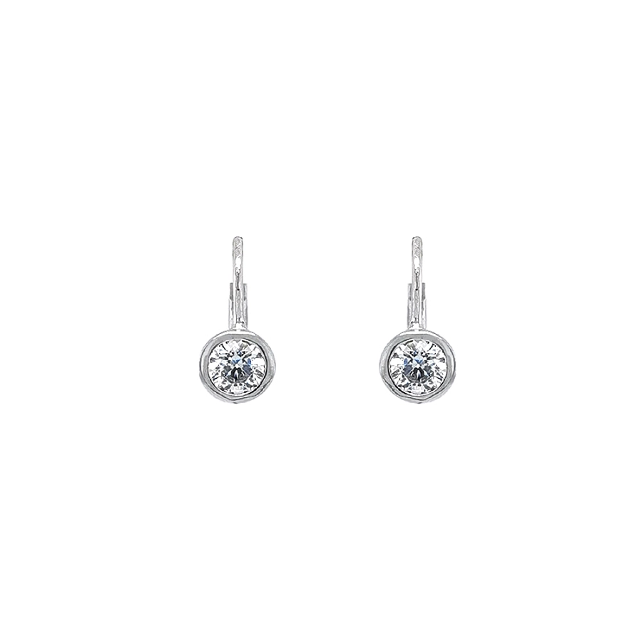 Vòng tai vàng trắng đính zircon - Một món trang sức tinh tế cho mọi ngày