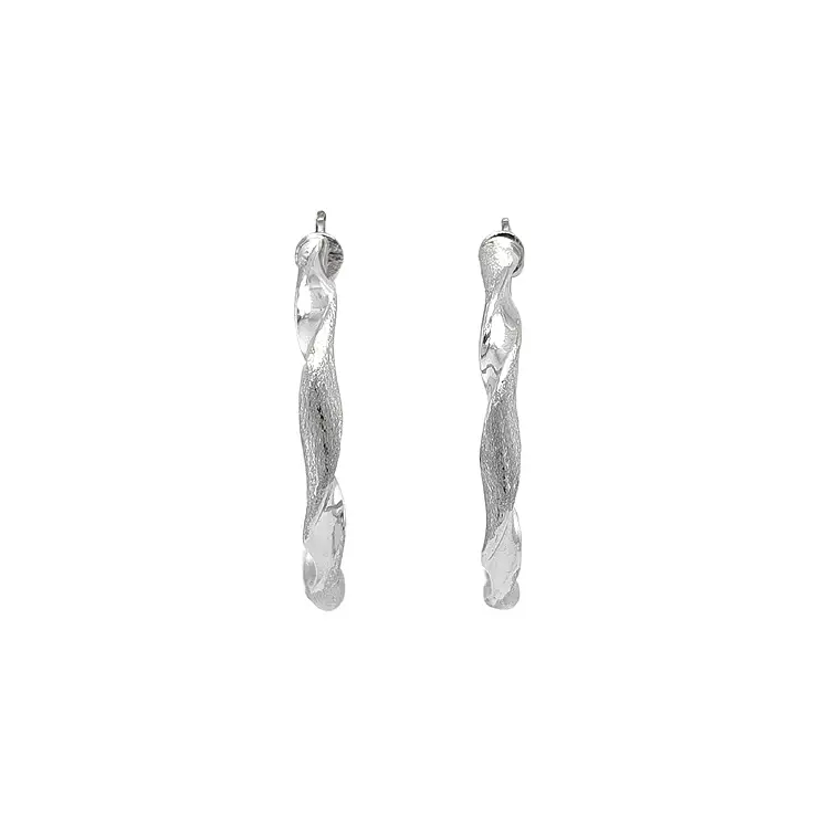 Vòng tai tròn vàng trắng