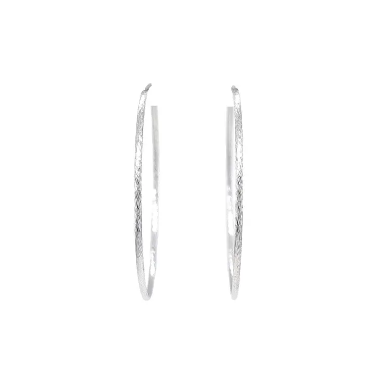 Vòng tai tròn vàng trắng