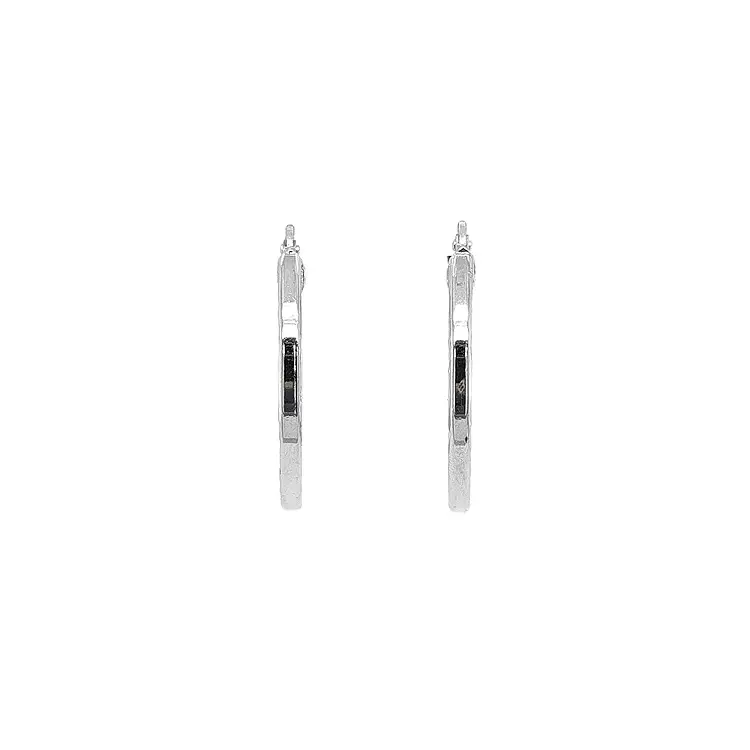 Vòng tai tròn vàng trắng