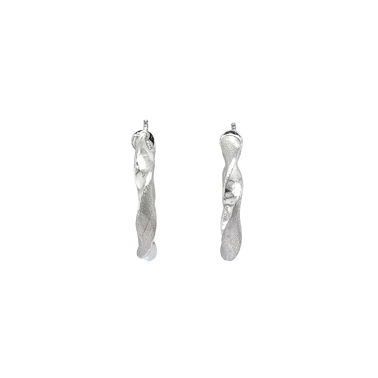 Vòng tai tròn vàng trắng