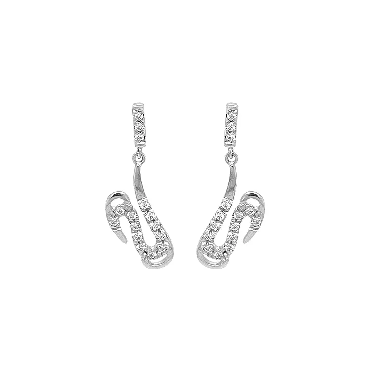 Vòng tai vàng đính đá zircon