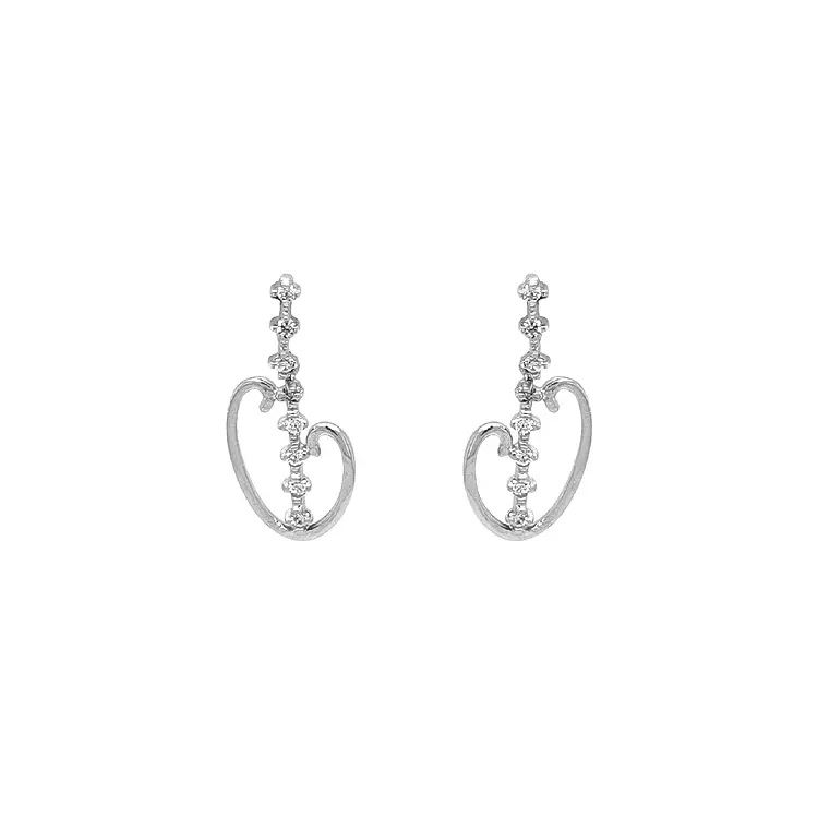 Vòng tai vàng đính đá zircon