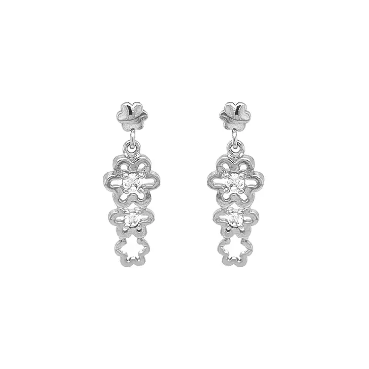 Vòng tai vàng đính đá zircon