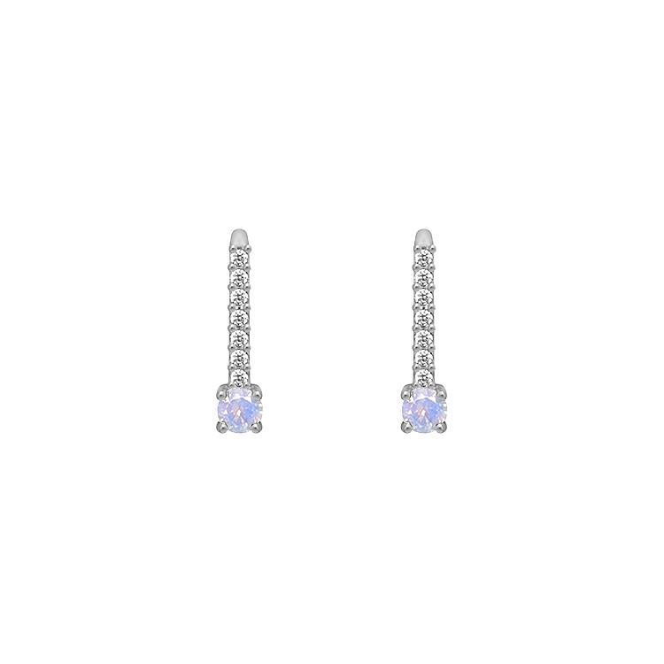 Vòng tai vàng đính đá zircon