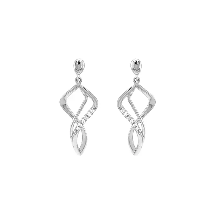 Vòng tai vàng đính đá zircon