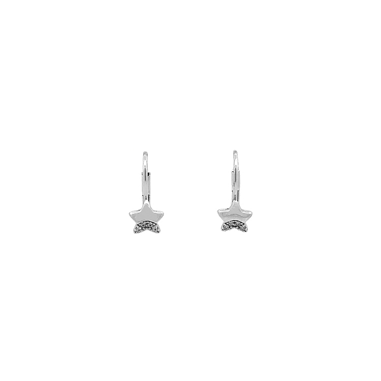 Vòng tai vàng hình sao biển đính đá zircon