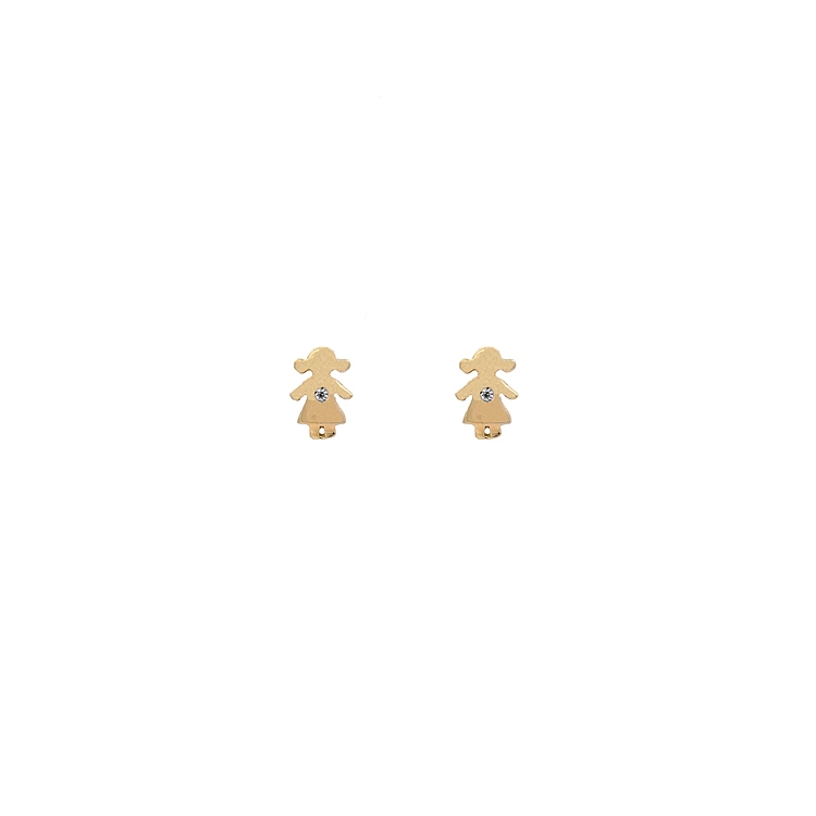 Vòng tai vàng Pecky đính đá zircon