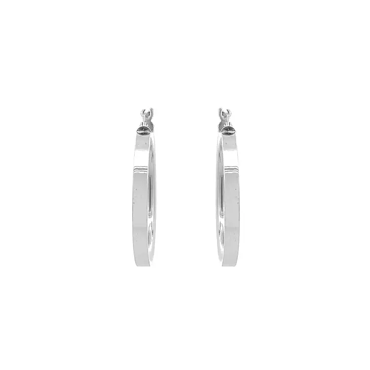 Vòng tai tròn vàng trắng