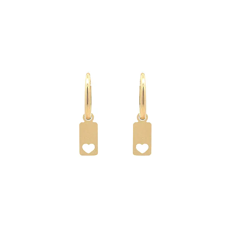 Vòng tai vàng đính đá lủng lẳng