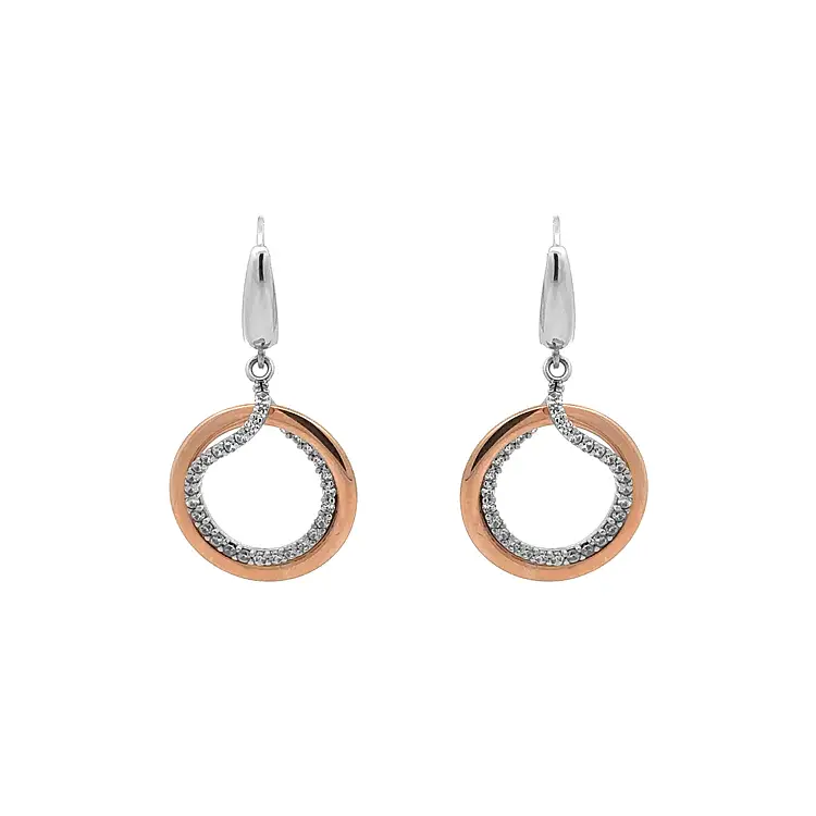 Vòng tai vàng đính đá zircon