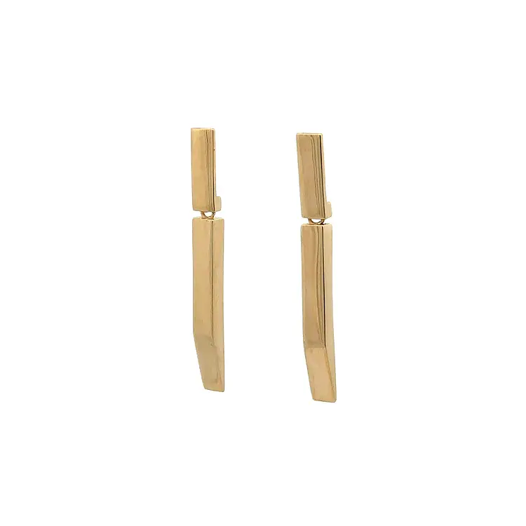 Vòng tai vàng đính đá lủng lẳng