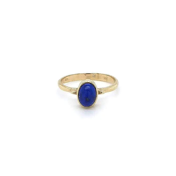 Nhẫn vàng đính đá lapis lazuli