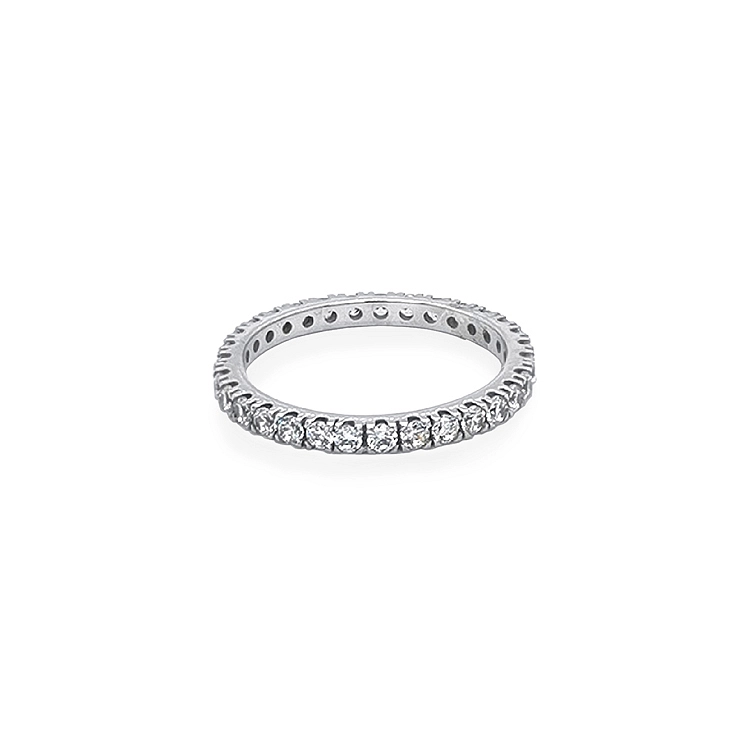 Nhẫn vĩnh cửu bằng vàng với đá zircon