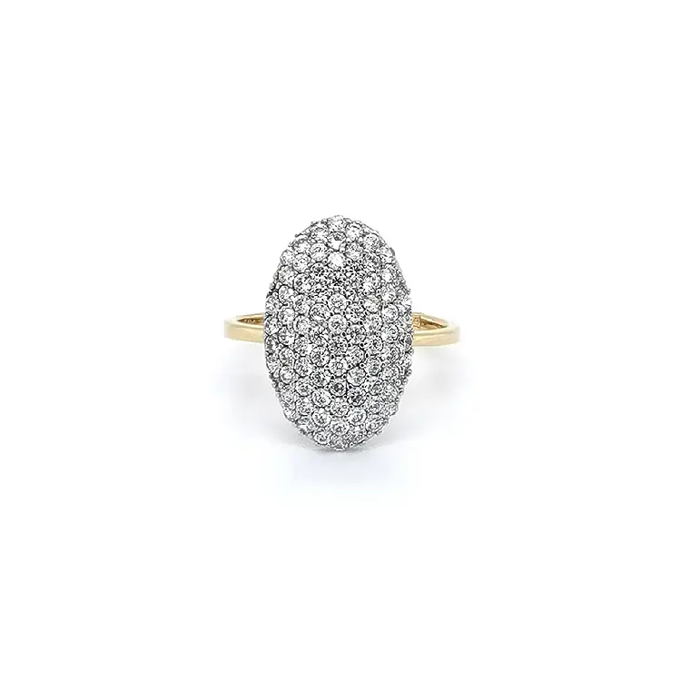 Nhẫn nữ đính đá zircon làm từ vàng kết hợp