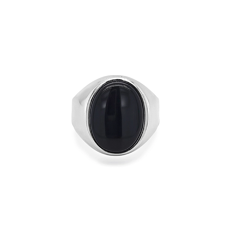 Nhẫn nam vàng với đá onyx