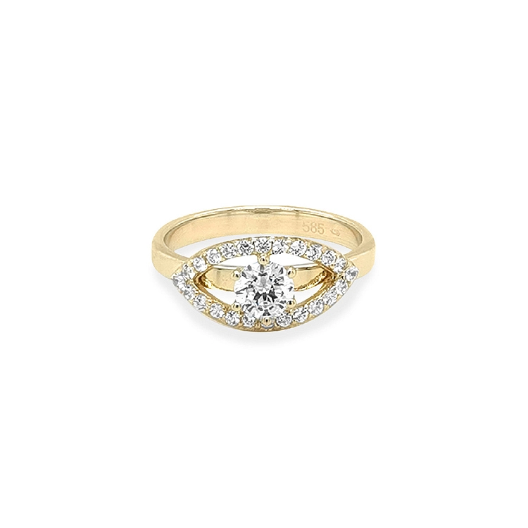 Nhẫn vàng đính đá zircon