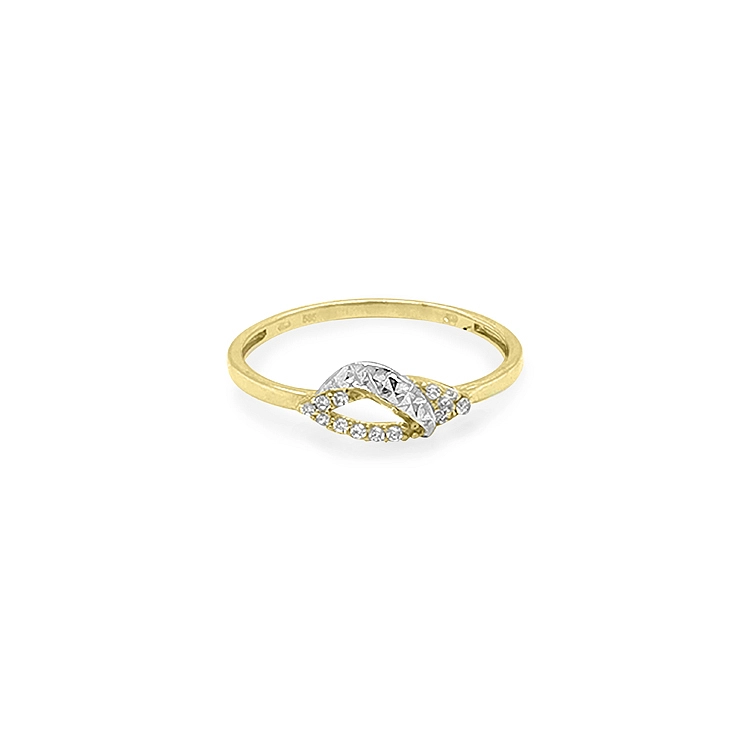 Nhẫn vàng đính đá zircon làm từ vàng kết hợp
