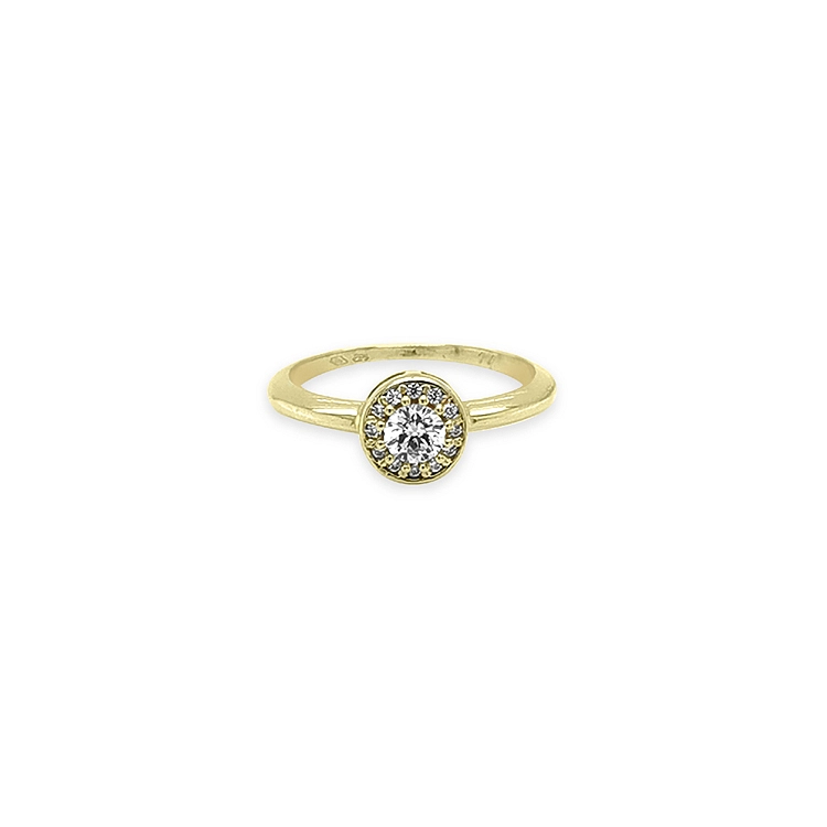 Nhẫn vàng đính đá cubic zirconia
