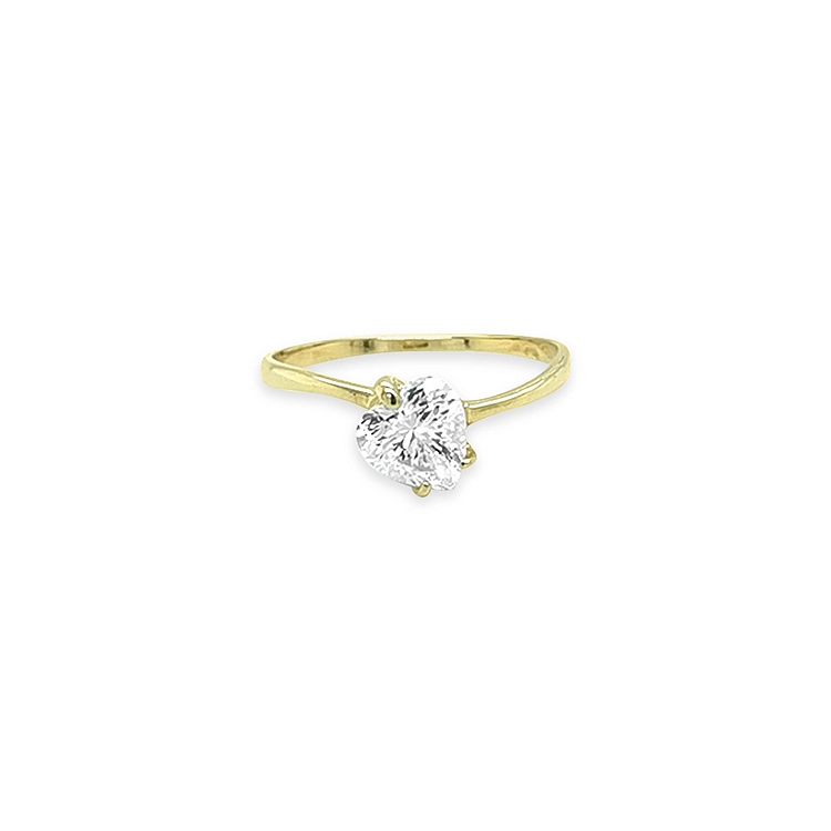 Nhẫn đính hôn bằng vàng có đá cubic zirconia