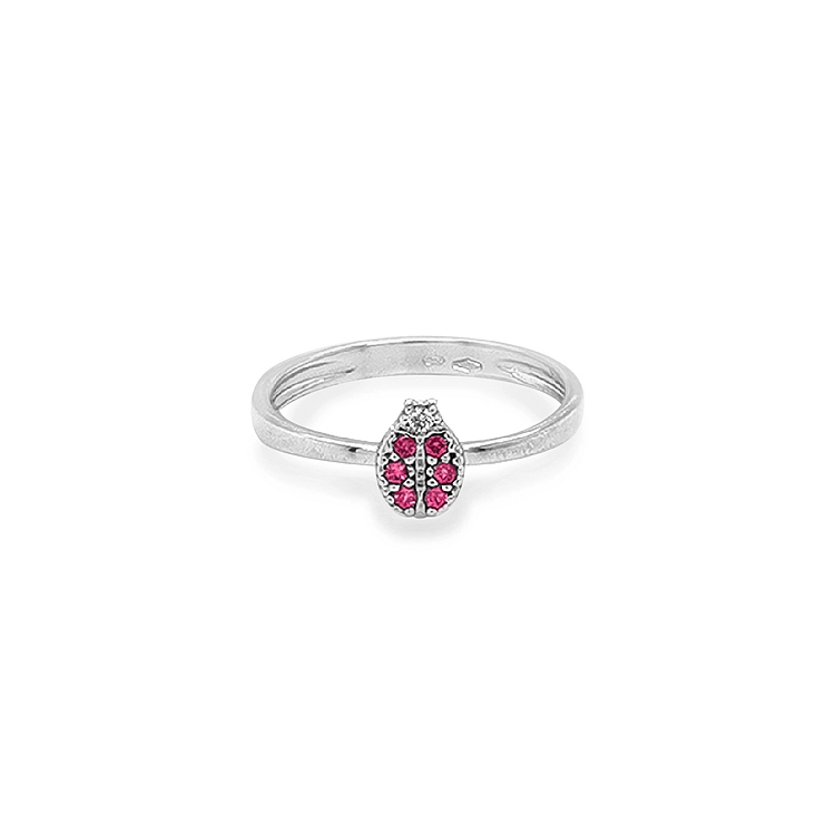 Nhẫn Bọ Rùa Vàng với Đá Zircon