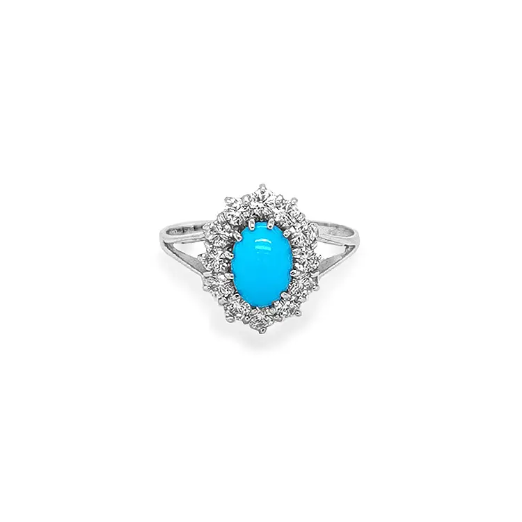 Nhẫn vàng với Tyrrhys và Zircons