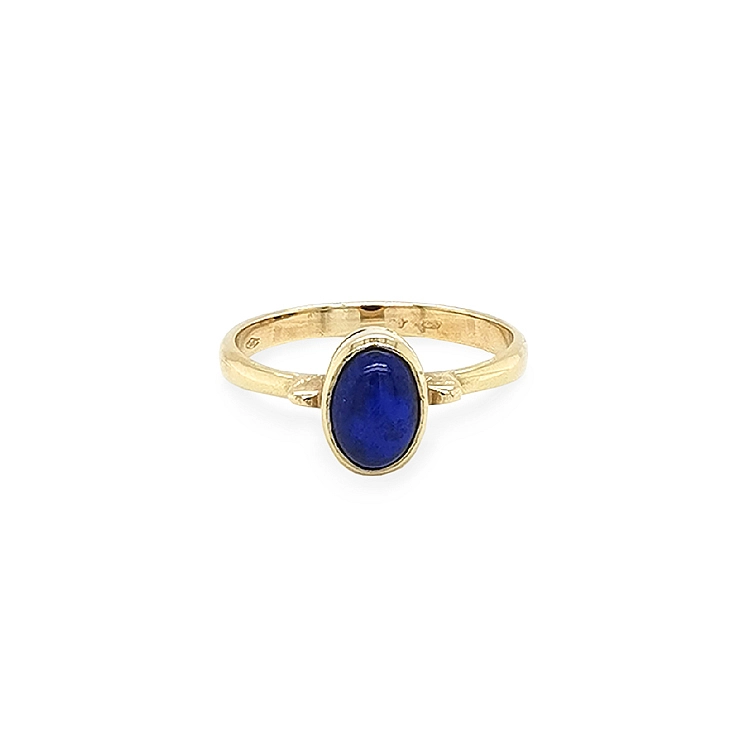 Nhẫn vàng đính đá lapis lazuli