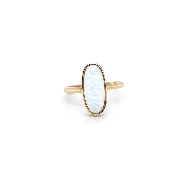 Nhẫn vàng đính ngọc opal