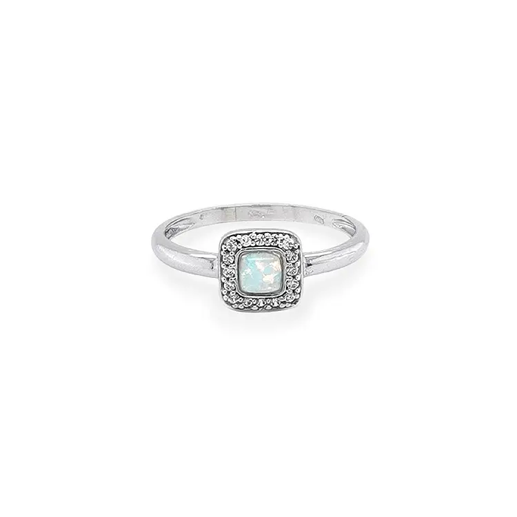 Nhẫn vàng đính ngọc opal và zircon