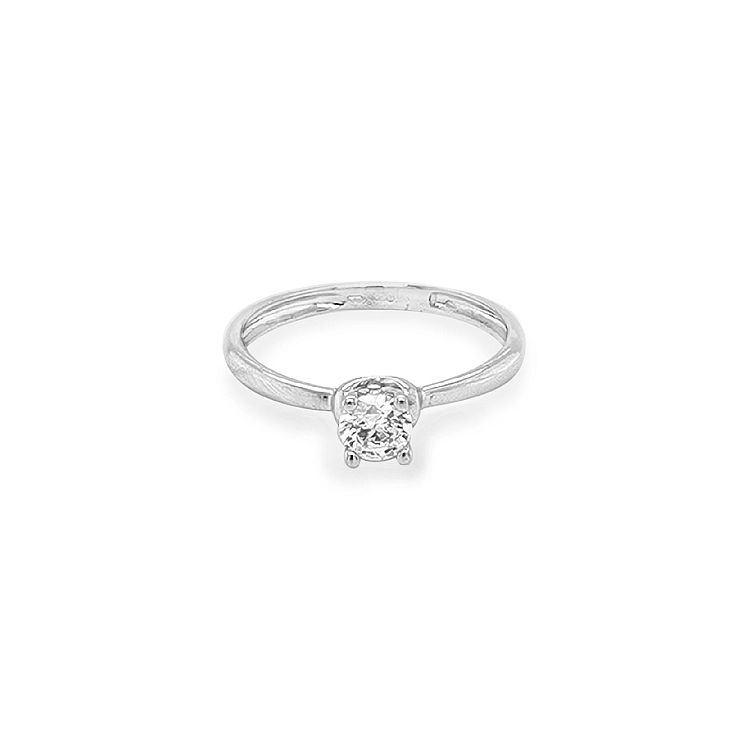 Nhẫn đính hôn bằng vàng với đá zircon