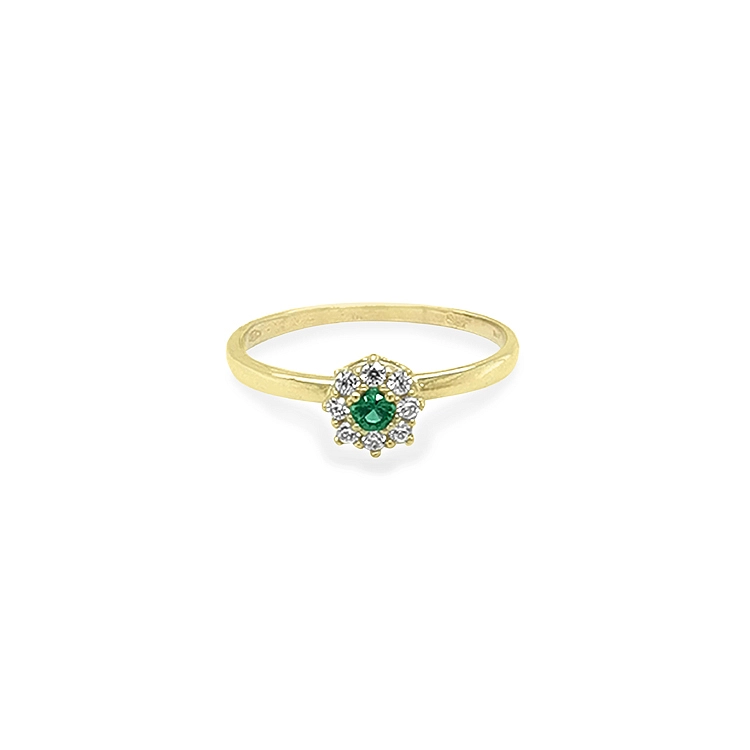 Nhẫn vàng đính đá zircon màu