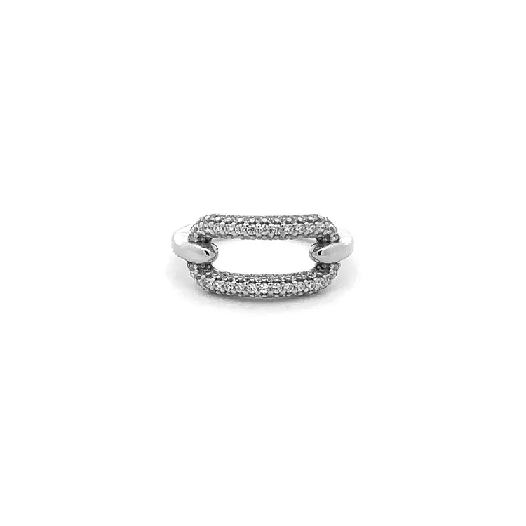 Nhẫn vàng trắng đính đá zircon