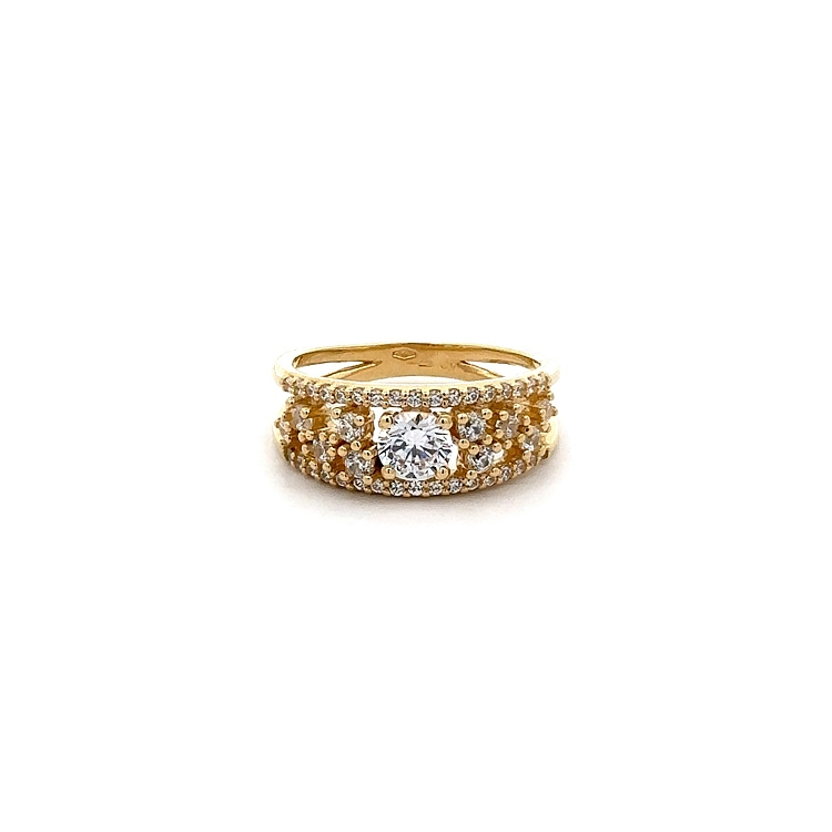 Nhẫn vàng đính đá zircon