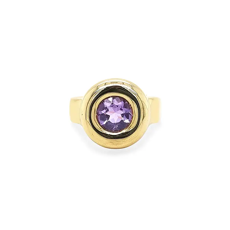Nhẫn vàng cao cấp gắn thạch anh tím (Amethyst)