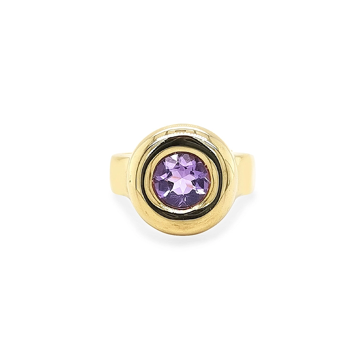 Nhẫn vàng cao cấp gắn thạch anh tím (Amethyst)